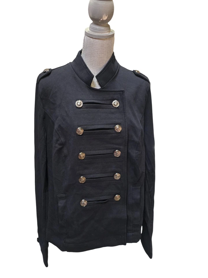 Chaqueta para mujer Ashley Stewart negra de doble botonadura talla 22 nueva sin etiquetas Foto 2 de 4