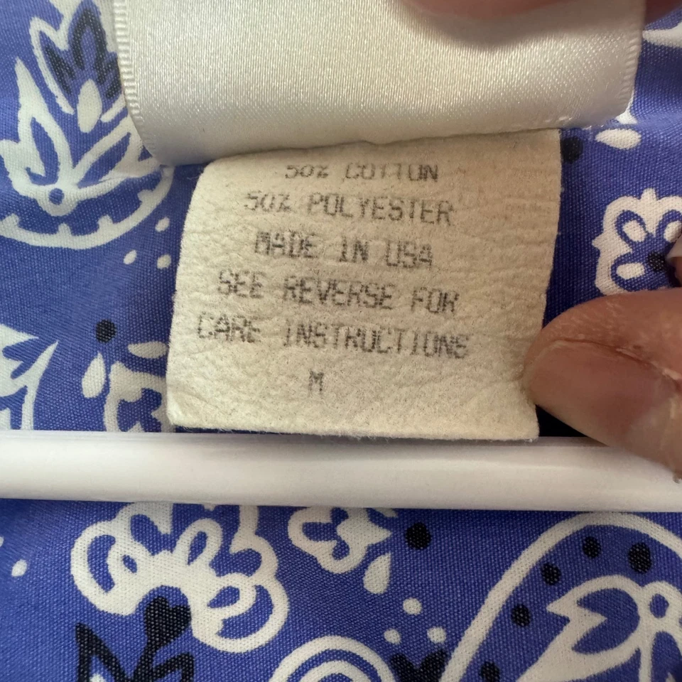 Conjunto Corto Camisa Floral Vintage Marcia Patchwork Talla M/6 Años 90 Hecha en EE. UU. Vacay Foto 4 de 4