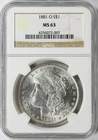 1881-O Morgan Dollar $1 NGC MS63