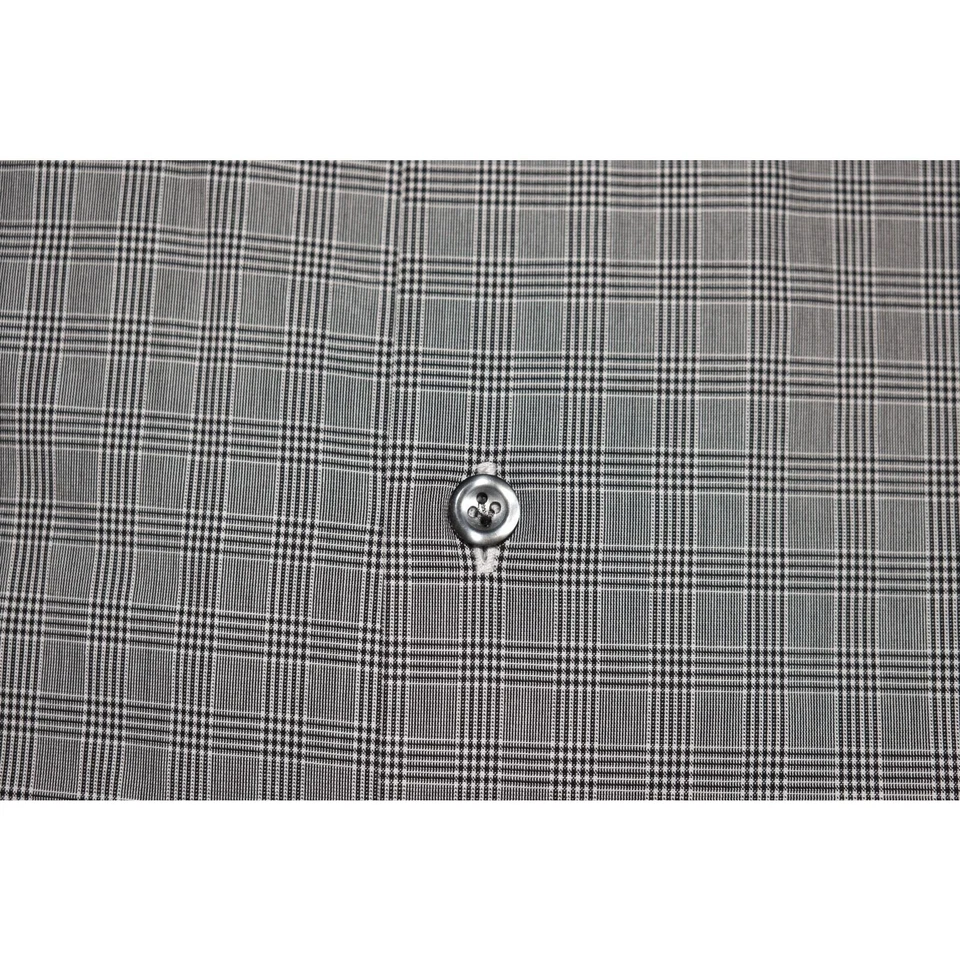 JWN JOHN W NORDSTROM NUEVA $199 Camisa de Vestir Ajustada a Cuadros Gris Para Hombre 16 Foto 2 de 3