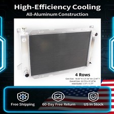 Radiador de aluminio de 4 filas para camioneta Ford F100 F150 F250 F350 Bronco V8 1985-1997