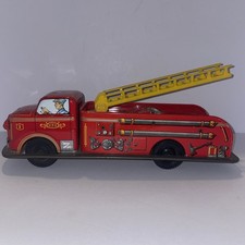 Vintage Marx Tin Litho Fire Truck Friction Toy Ladder Truck Parts Repair