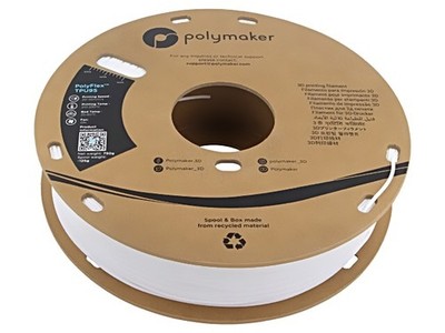 PD01002 Filament: TPU-95A 1,75mm weiss 210-230°C 750g PolyFlex  POLYMAKER