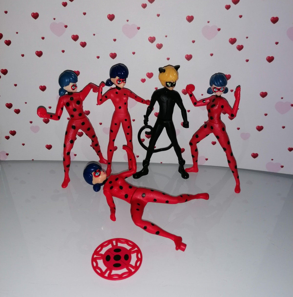 Miraculous Chat Noir lotto 5 x action figure statuette