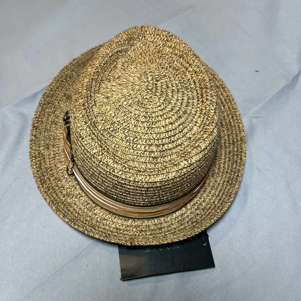 Epoch Hats Company S/M Hombre Marrón Claro Fedora Multicolor Banda para Sombrero Nueva con Etiquetas Foto 3 de 4
