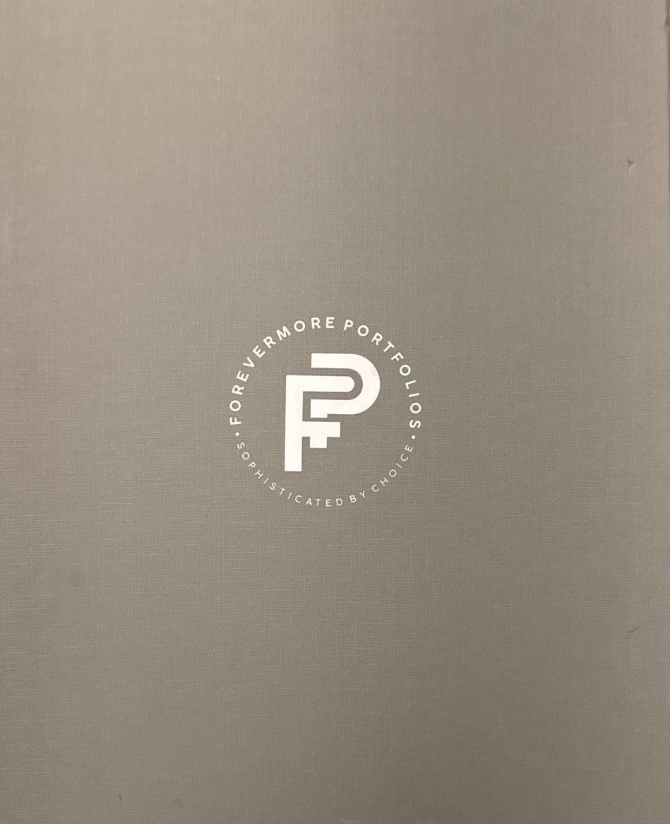 Forevermore Portfolios Padfolio Binder Black, Black Zippered