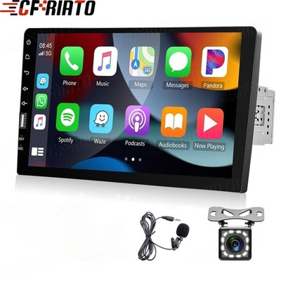 9'' Single 1 Din Car Stereo Radio Carplay Android Auto Touch Screen MP5 Player BT