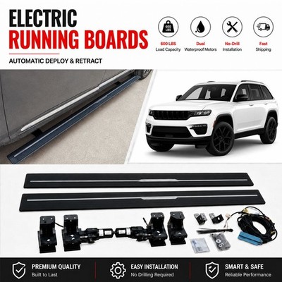 Fits For Jeep Grand Cherokee 2022-2026 Electric Running Boards Auto Deploy