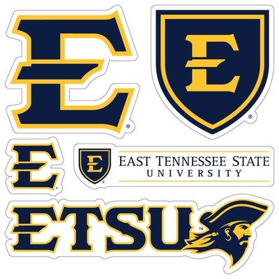 East Tennessee State University Sticker Multipack - College Spirit Set