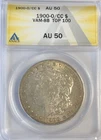 1900 O/CC MORGAN "ANACS AU50" - TOP 100, SCARCE, SOME LUSTER, NICE HIGH POINTS✅