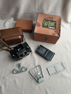 SPUTNIK Stereo 6x6 Rare LOMO USSR Medium Format Camera Set Vintage