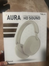 AURA Premium Wireless Headphones HD Sound Bluetooth Neutral Beige