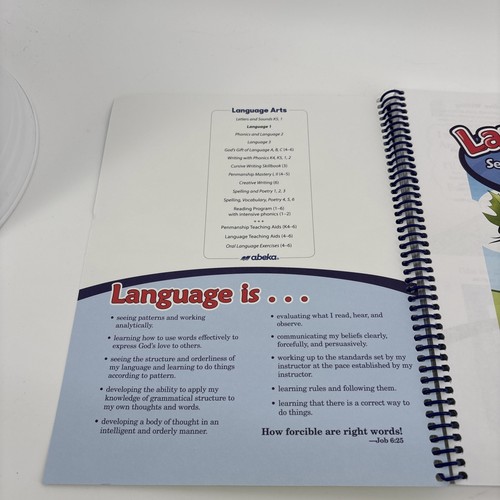 Abeka Language 1 Seatwork Text Teacher Key - Fourth Edition 2015 - Picture 6 of 7
