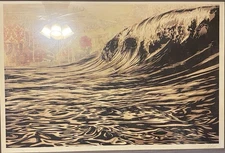 Shepard Fairey Dark Wave Screen Print Signed Obey Giant