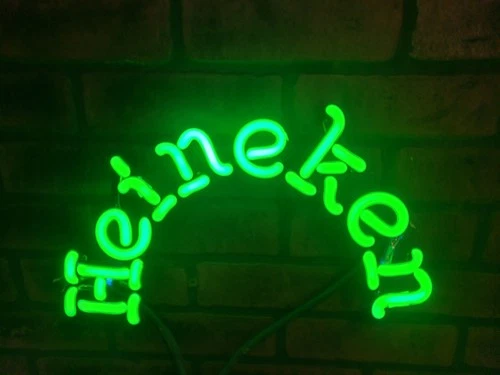 Vintage Heineken Bottle Cap Neon Sign Replacement Tube -Curved Heineke Tube Only