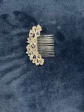 Silver Crystal Bridal Hair Comb for Weddings and Parties