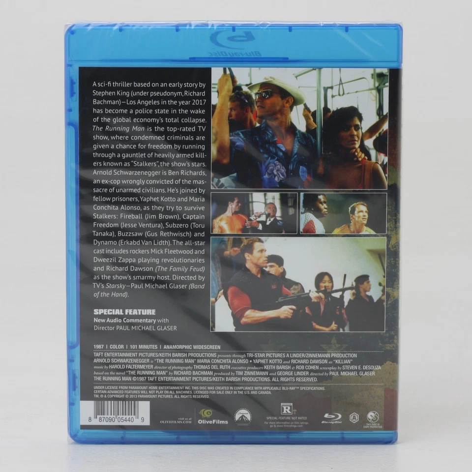 The Running Man (1987) Blu-ray, Arnold Schwarzenegger, Region A Code, New Sealed - Image 2 of 3