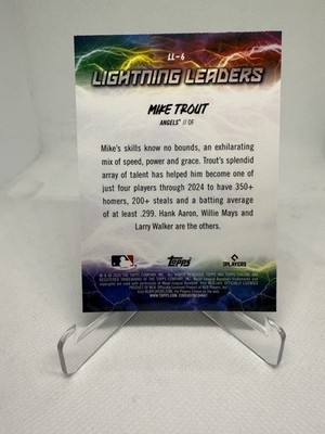 2025 Topps Chrome Mike Trout Lightning Leaders Case Hit Rare SSP