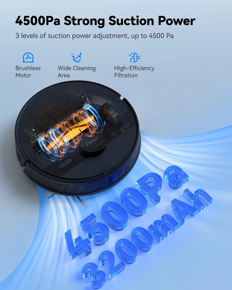 IMOU RV1L Saugroboter Staubsauger Wischfunktion LDS WLAN Lidar-Navigation 4500Pa - Bild 3 von 4