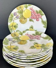 Mid Century Noritake Harvest Time 8782 Dinner Plates 10 1/2" Set of 8 Japan