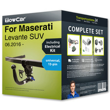 Towbar detachable for MASERATI Levante SUV 16- + 13pin universal electrical-kit