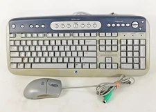 Vintage HP PS/2 Port Keyboard 5187-0341 and Mouse 5187-1556 TESTED