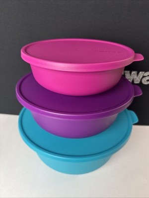Tupperware Aloha Nesting Mixing Bowls 3 Pc Set Summer Colors 4L, 2L & 1L