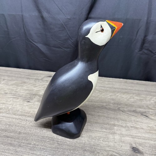 Vintage "PUFFIN" Duxbury Decoys J.P. Selmants intagliato a mano Glenn Bryant 1993 - Foto 5 di 7