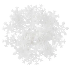 100pcs Glow in the Dark Snowflake Fluorescent Plastic Wall Stickers, White