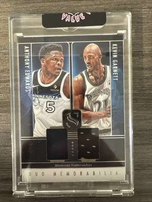 2024 Panini Silhouette Duo Memorabilia Anthony Edwards Kevin Garnett Game Used