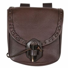 Genuine Leather Medieval Belt Pouch Costume Accessories Viking Leather Bag