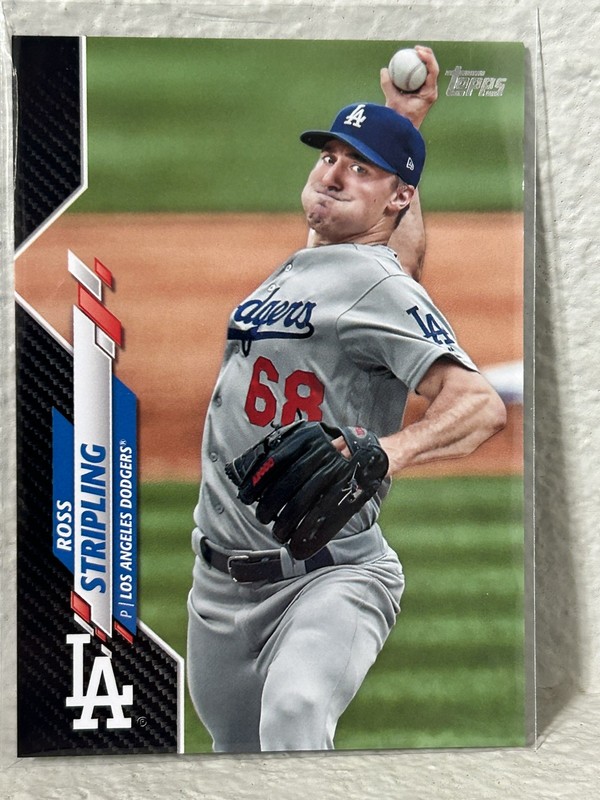 2020 Topps #546 Ross Stripling /69 Black Parallel Card Los Angeles Dodgers MLB