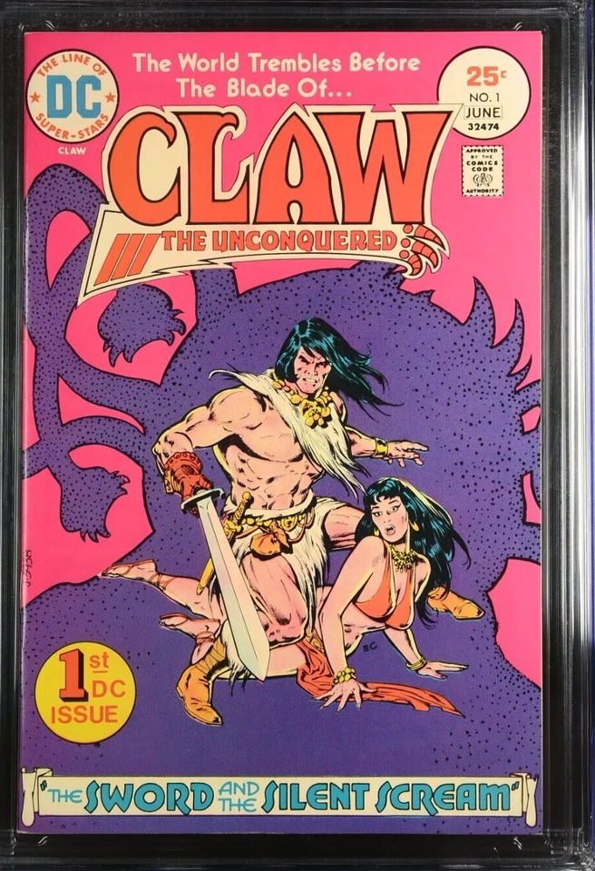 🔥CLAW THE UNCONQUERED #1 CGC 9.4 WHITE PAGES, 1st APP of CLAW, DC COMICS 1975 - Image 4 of 4