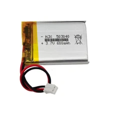 3.7V 600mAh 503040 Li-ion Polymer Rechargeable Battery with Plug for MP3, MP4