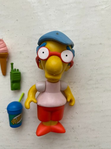 PLAYMATES INTERACTIVE THE SIMPSON SERIES 3 MILHOUSE VAN HOUTEN ACTION FIGURE WOS - Picture 2 of 3