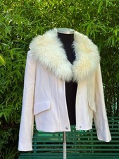 Le Mont St Michel Wool Jacket Removeable Real Sheepskin Collar Nwt Sz 36 - S / M