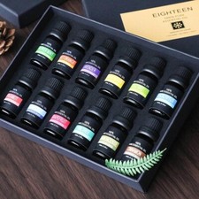 12 Pure Natural Aromatherapy Essential Oils Set, 10ml Bottles