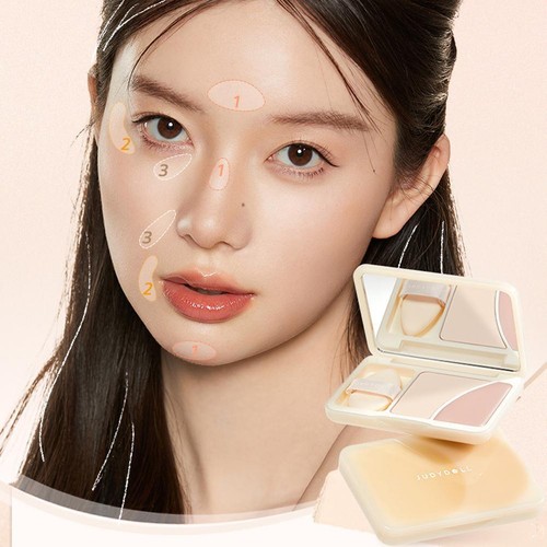 Judydoll Iluminador Doble Textura Polvo Mate/Crema Set 2 Colores a ]ж д K2T2 - Imagen 10 de 12