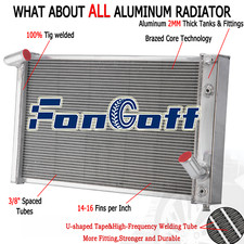4 Row Radiator For 1969-1972 Chevrolet Corvette 427 454 7.0l7.4l V8 Aluminum Us