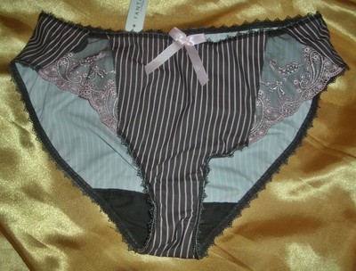 Romantisches Satin Spitzen Höschen Satinslip Gr. M Panty Pin Up Slip neu (E356)
