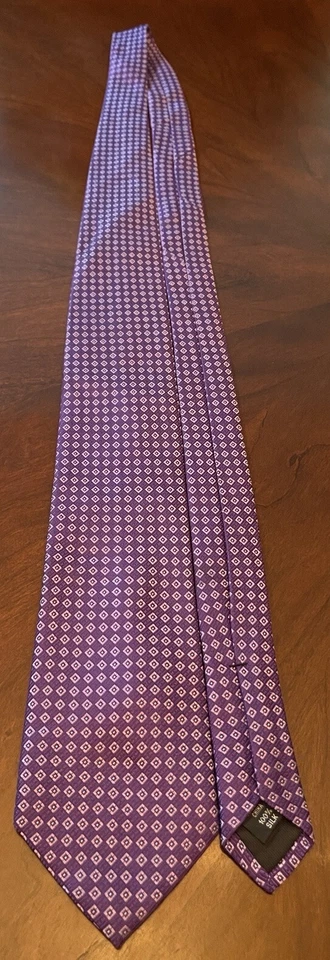 Corbata Jones New York púrpura 100 % seda para hombre hecha en China Foto 3 de 4