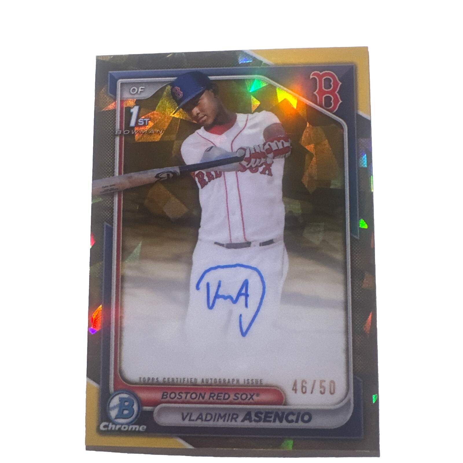 Vladimir Asencio /50 Gold Sapphire 1st Bowman Auto 2024 Bowman Chrome Sapphire