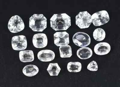 Natural White Sapphire 80 Ct Mix Cut AGL Certified Loose Gemstone Lot