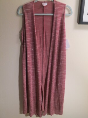 NWT Lularoe  XS  JOY Heathered Look Dusty Rose/White  Vest New W/Tags