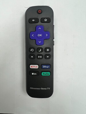 Genuine HISENSE ROKU TV Remote HU-RCRUS-23 Netflix Disney+ Hulu APPLETV+
