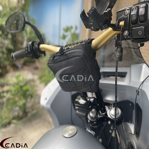 Bolsa de manillar T-Bar bolsa de barra Sissy para Harley Dyna Softail Road King Street Glide - Imagen 2 de 8