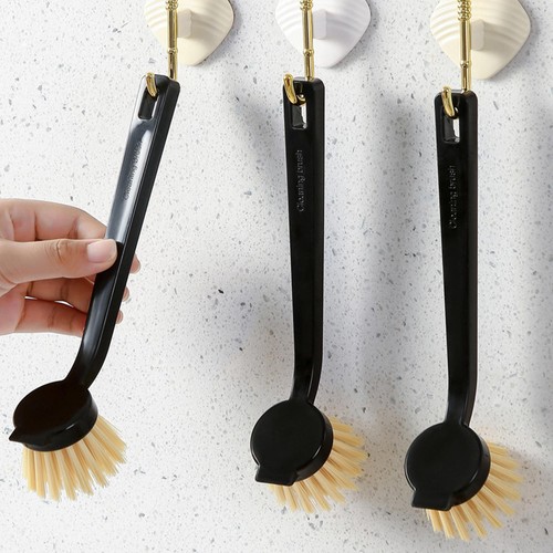 Dish Brush Long Handle Kitchen Scrubber Cleaning Brush Hand Cleaning Pot Brush - Picture 9 of 12