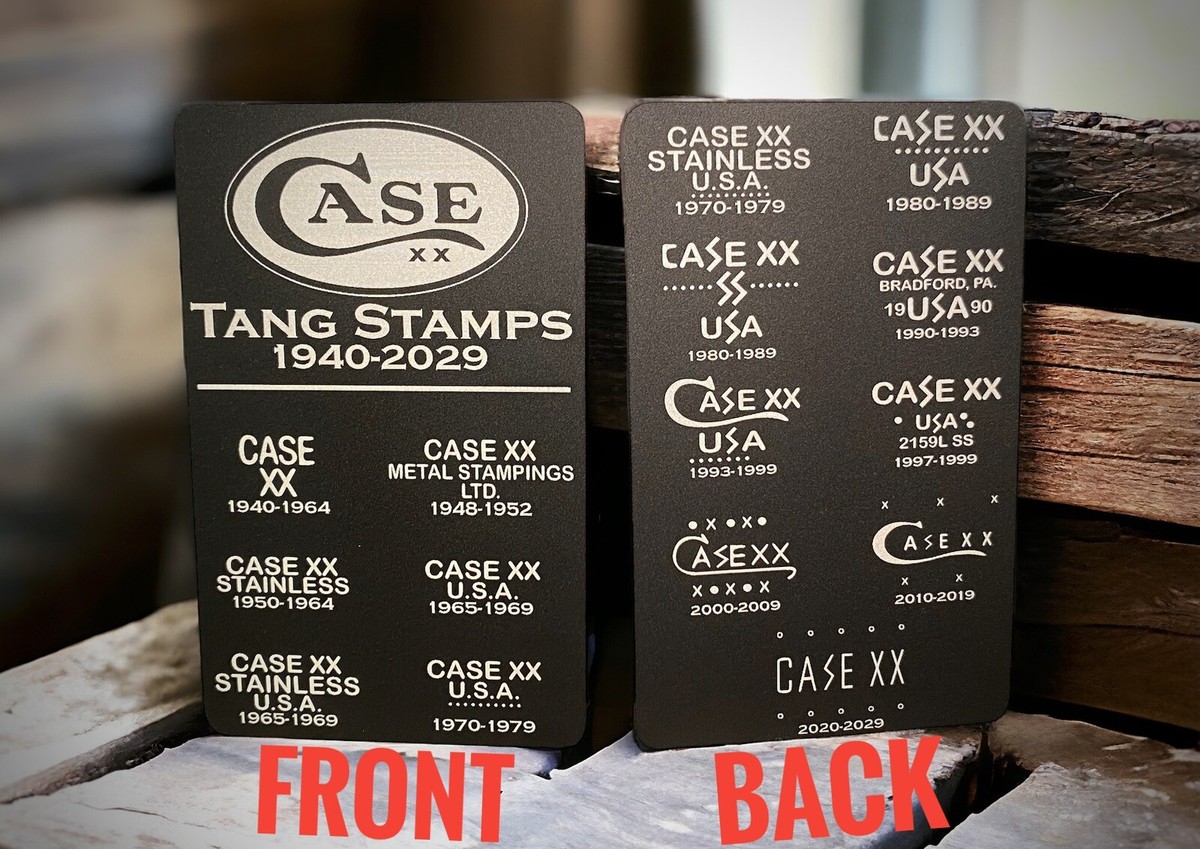 Case Knife Tang Stamp Identification Chart Metal Business