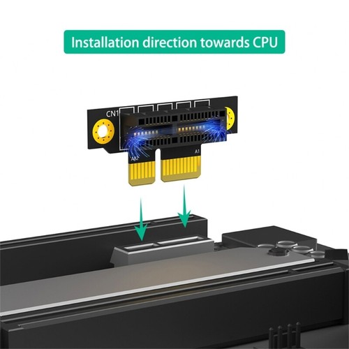 Reverse 90 Degree PCIE 1X Slot to PCIe X1 Male to Female Adapters Risers Card - Afbeelding 6 van 10
