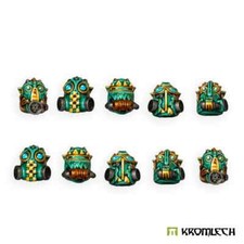 KROMLECH ORC HEADS IN STEEL GASMASKS